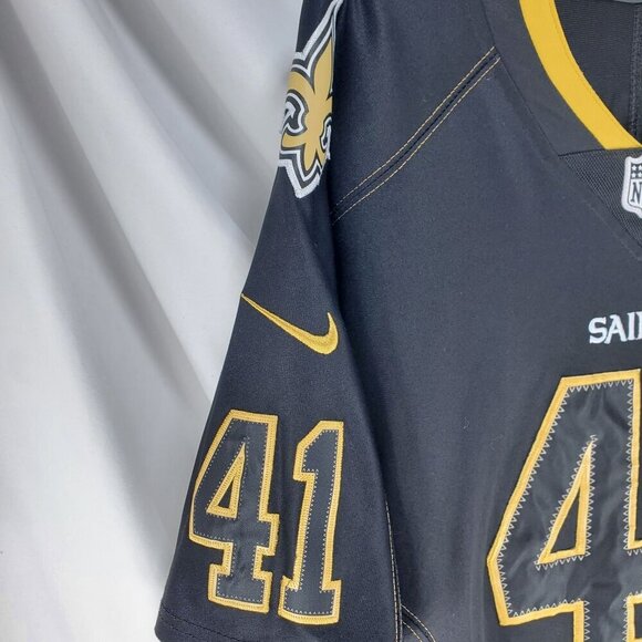 SAINTS Nike Men's Black White Football-NFL Jersey On Field Short Sleeve Small - Picture 12 of 15